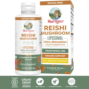 MaryRuth's Reishi Mushroom Supplement - Ultra Absorption Liposomal - Full Spectrum Mushroom - Immune Support - 200mg Beta-Glucans - 15 Servings MaryRuth's Reishi Mushroom Supplement - Ultra Absorption Liposomal - Full Spectrum Mushroom - Immune Support - 200mg Beta-Glucans - 15 Servings