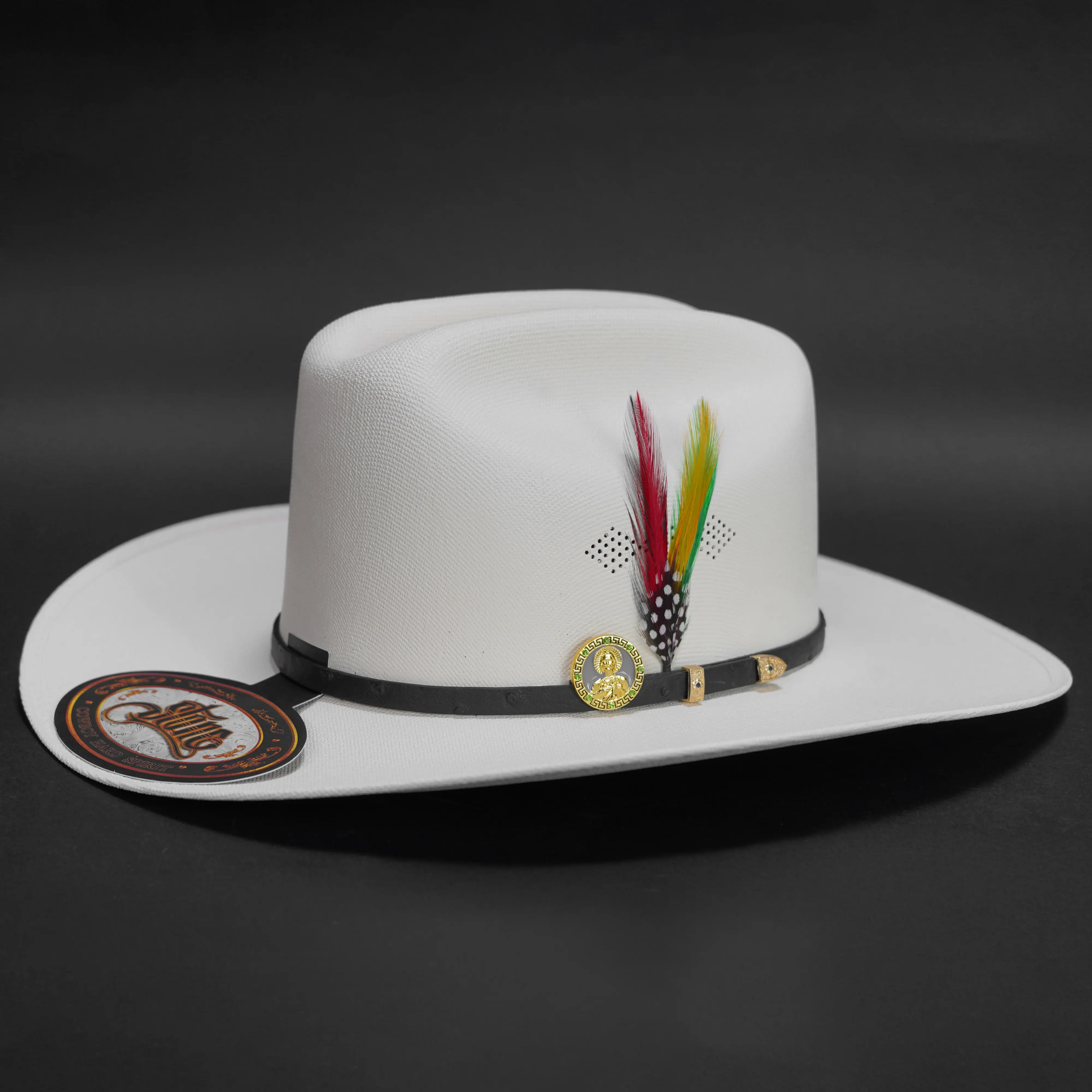 Stone Chaparral 50X Cowboy Hat x3.5" Edicion San Judas Brim Short Crown 4.5" Estilo Sinaloa Toquilla Negra