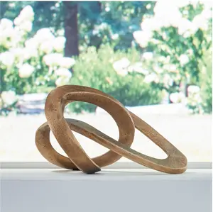 Continuum Art Sculpture - Bronze Finish Interlocking Form for Modern Interiors