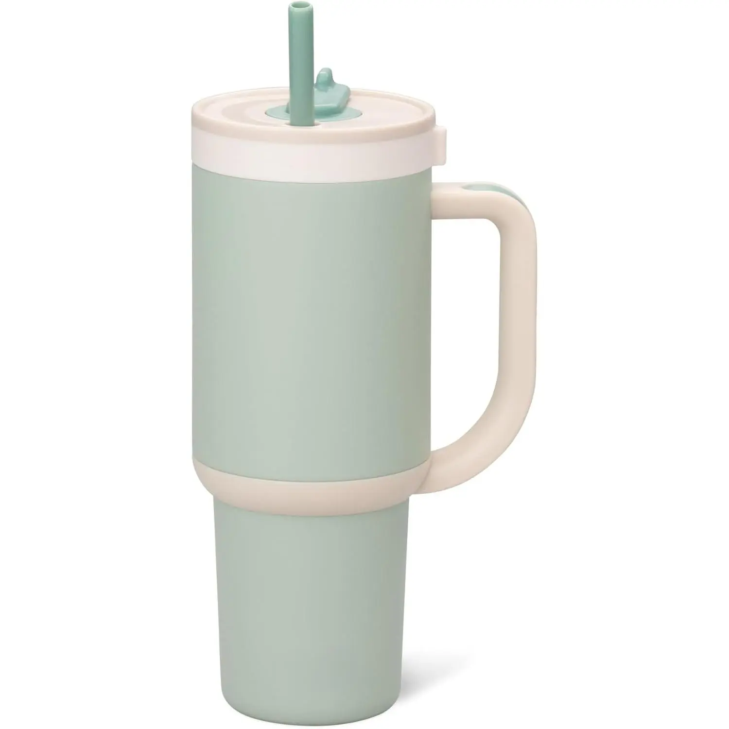 30 oz Tumbler Style Water Bottle with Handle & Retracting Straw, Reusable Insulated Stainless Steel Beverage Cup, 100% Leak-Proof, Cup Holder Friendly, 24-Hour Cold Retention, Everyday Use Gift for Teens