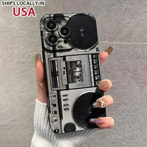 Vintage Cassette Tape Design Phone Case, Decorative Phone Protector Cover, Phone Accessories Compatible with iPhone 11 12 13 14 15 16 Series
