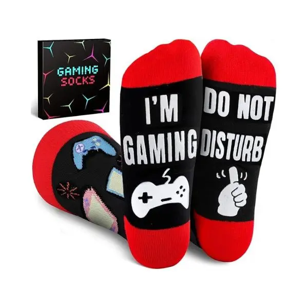 Halloween fall Gift Funny Gamer Socks for Men, Birthday Gifts for Boyfriend, Gifts for Teen Boys, Men's Stocking Stuffers, Novelty Gaming Socks