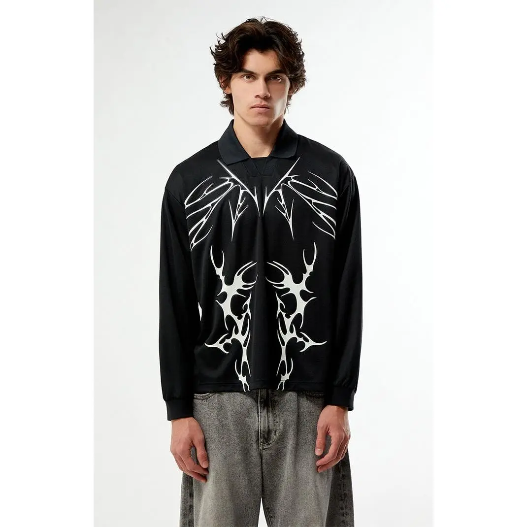 Pacsun Men's Cyber Long Sleeve Soccer Jersey Pacsun Men's Cyber Long Sleeve Soccer Jersey