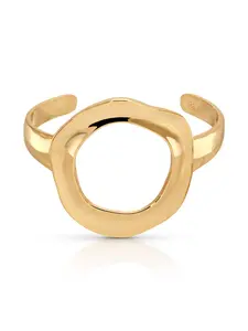 Ettika Open Circle Cuff 750/18K Brass 18k Gold or Silver Plated 1.9" Diameter 1" Cuff Opening 2" Pendant Size Gold Hoop Earrings Cuff