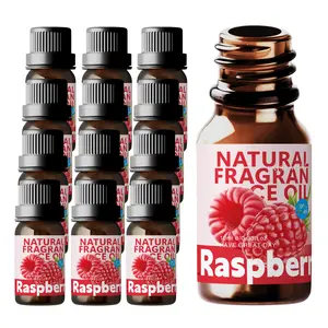 12pc 10ML Raspberry Essential Oil Set, Long-Lasting Scented Aromatherapy Oils for Home & Car Use, Perfect Gift for Holidays