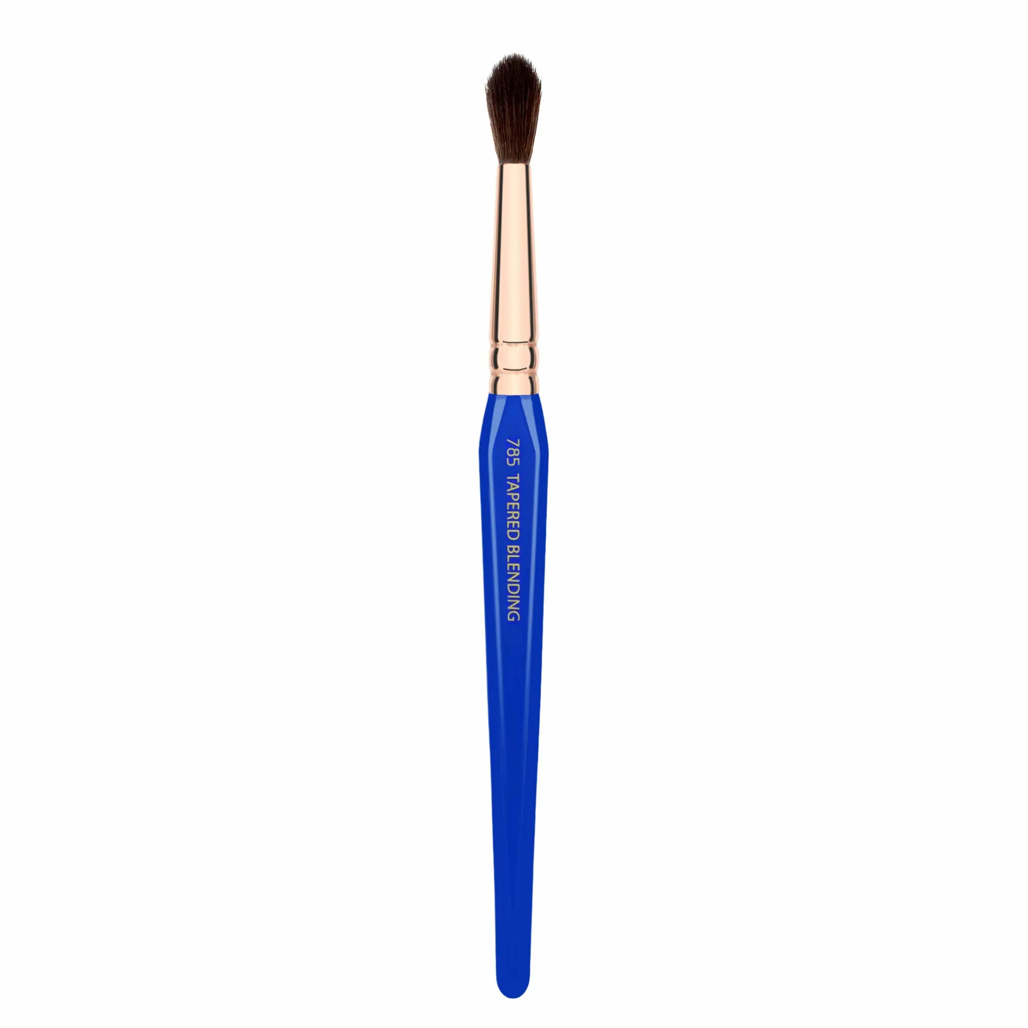 Bdellium Tools Golden Triangle 785 Tapered Blending Brush - Vegan Synthetic Bristles, Rose Gold Ferrules, Hypoallergenic, Cruelty-Free, Ergonomic Design, 6.7 Inches