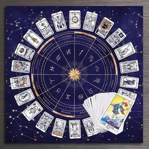 Major Arcana & Zodiac Tarot Card Reading and Divination Alter Cloth