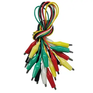 10PCS Premium Electrical Alligator Clips 5 Colors Test Leads with Testing Probes Crocodile Jumper Wires for Electrical Testing Circuit Connection Electronic Experiments