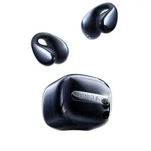 Linklike 2026 Next-Gen Clip On Earbuds for All-Day Music Lovers, Tuned for Modern Rhythmic Vibes & Podcasts, Hi-Res LDAC, Patented 0-Pressure Z-Structure, 5g IPX5 40H+ Battery AI Clear Calls, Black