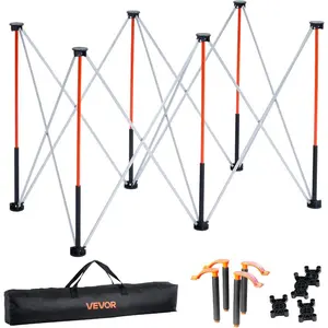 VEVOR Portable Folding Workstand, 8.05x 4.13 ft Collapsible Workbench, 6000 lbs Weight Capacity, No Assembly Foldable Work Stand with Storage Bag, Table Top NOT Included, for Garage Workshop OutdoorVEVOR Super Brand Day