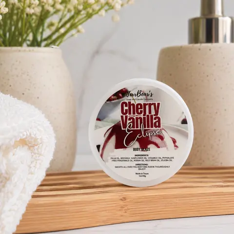 JerrBear's Alcohol-Free Oil-Based Glaze Balm (1oz Travel Size Argan Oil Body Balm) - Body Care Product with Plant-Blend Ingredients for All Skin Types, Elbow & Knee Care, Deep Hydration, Smoothness & Radiant Skin