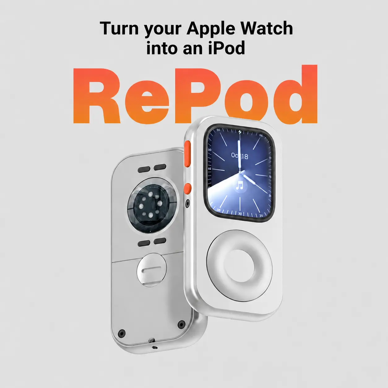 Techpod RePod Aluminum Alloy Watch Protective Case The Classic Reborn on Your Watch with Retro Scroll Wheel Design
