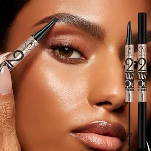 4-Prong Eyebrow Pen & Dye Set, Ultra-Fine Waterproof Sweatproof Long-Lasting, Perfect for Beginners, Natural Look, 24h Wear, Eyebrow Makeup Products