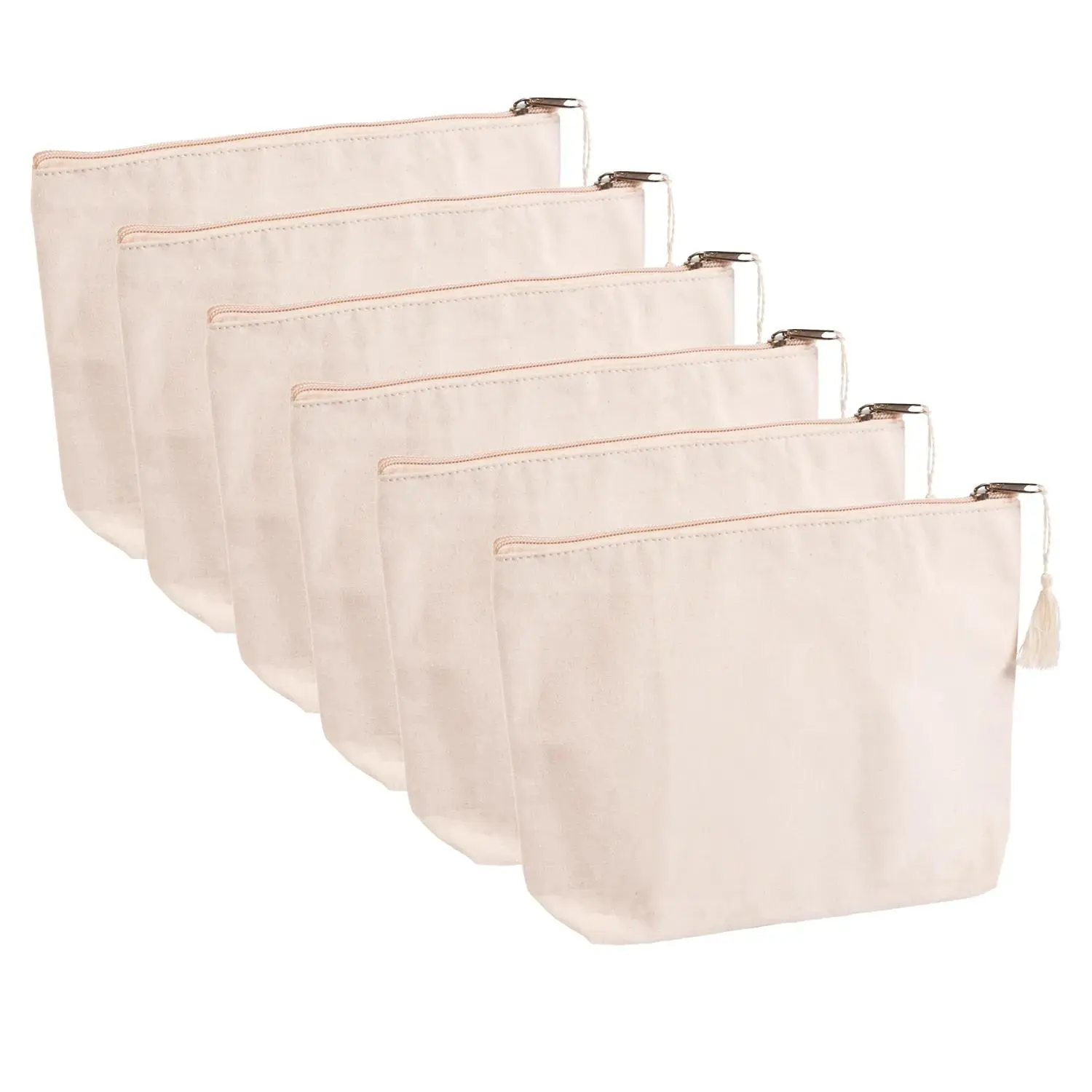 DIY Canvas Makeup Bags - 6 Pc.