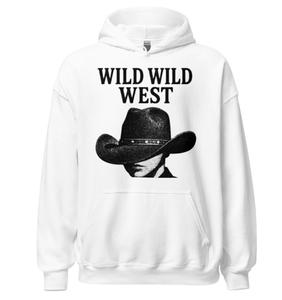 Wild West Hoodie Unisex Casual Athletic Sweatshirt Soft Spandex Fabric Graphic Design White Polyester