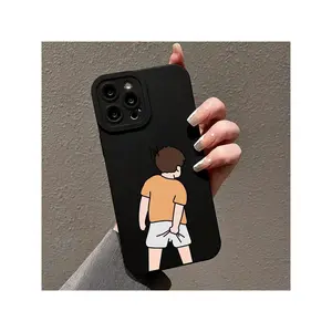 Funny Character Pattern Phone Case, 1 Count Decorative Phone Protector Cover, Compatible With IPhone X Series 7P 8P 11 12 13 14 15
