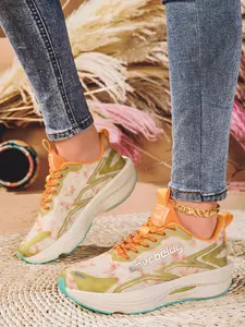 Comfortable Lightweight Outdoor Fashion Women's Walking Shoes, Casual Patchwork Running Trainer, Medium Width, All Seasons