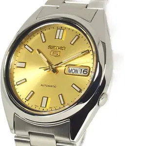 Seiko 5 Automatic Men's Watch SNXS81K Stainless Steel Gold Dial