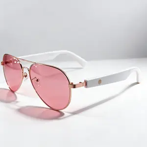 Girls Exclusive Smart Audio Sunglasses - Fashion Lenses, Active Noise Cancellation, Voice Assistant, HD Calls & Ultra-Long Battery! Comfortable Fit, Daily Versatile Style - Must-Have Tech Accessory, Multifunctional Audio Sunglasses