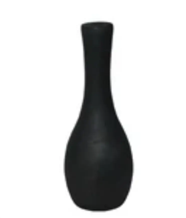 Black Wood Slim Vase