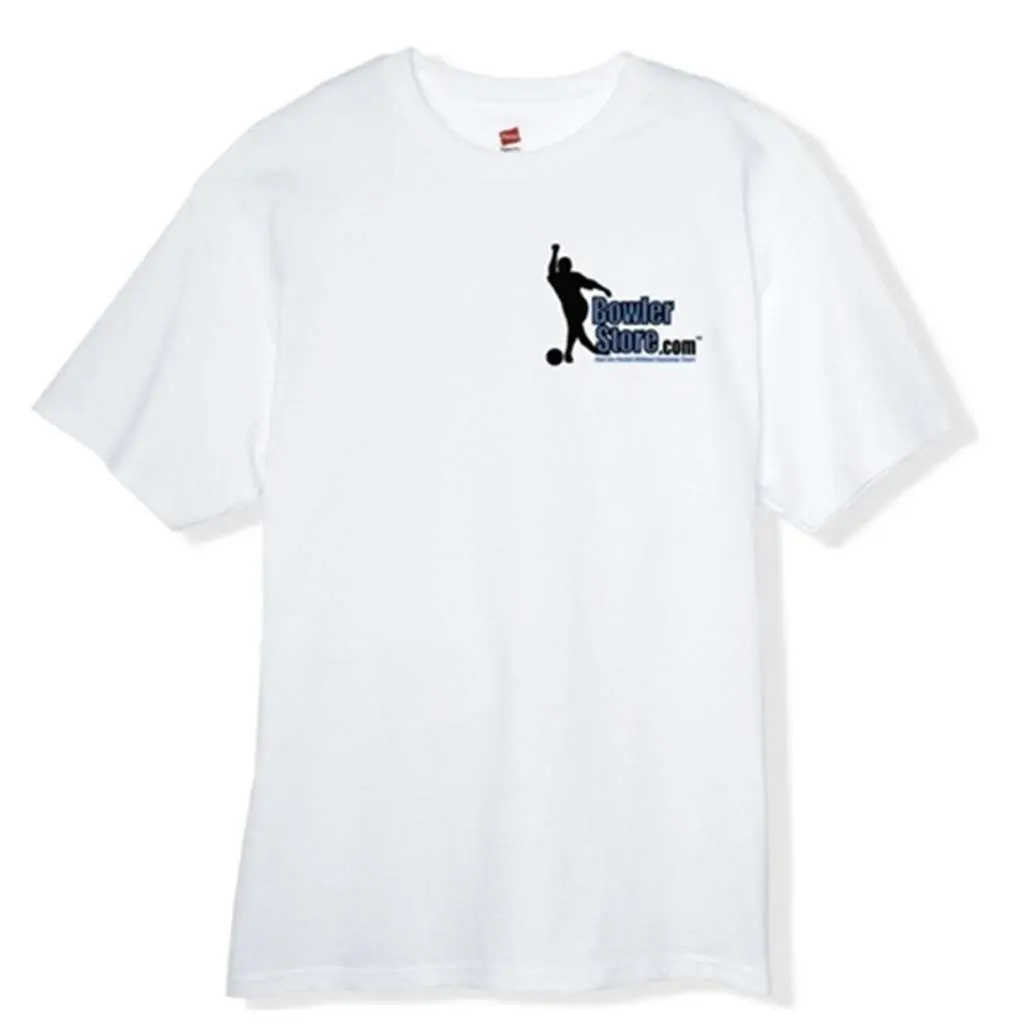 Bowlerstore Menswear Round Neck Shortsleeve T-Shirt - White, Casual Streetwear Tops