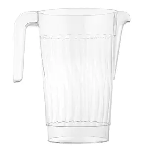 52 oz. Clear Round Plastic Disposable Pitchers