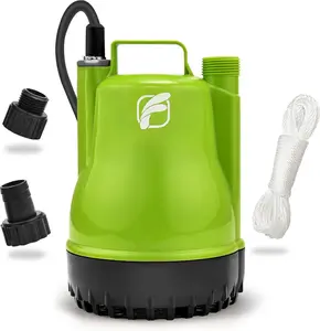1/4HP Utility Pump 1900GPH Portable Submersible Sump Pump, Manual Control with 16.4 Ft Cord for Draining Water from Pool Pond Garden Hot Tub Basement Tankless Heater Liquids