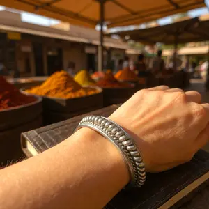 Sterling Silver Cuff Bracelet - Handcrafted Native American