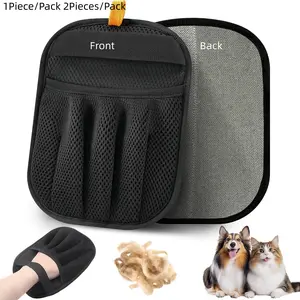 1 Piece 2 Pieces Pet Hair Removal Glove for Cats & Dogs, Upgraded Five-Finger Electrostatic Pet Hair Glove, Reusable Magic Brush Pet Hair Remover Tool, Deshedding Tool for Laundry, Couch, Carpet, Car Seat