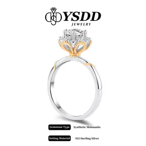 【#380 Elise】1CT Antique Victorian Style Floral Engagement Synthetic Moissanite Rings in 925 Sterling Silver