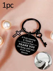 Elegant Keychain Bag Charm, Stylish Cross Pendant Accessory, Thank You Gift for Team Success, Unisex Birthday Present