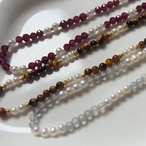 Pearl with natural stones bracelet Pearl with natural stones bracelet