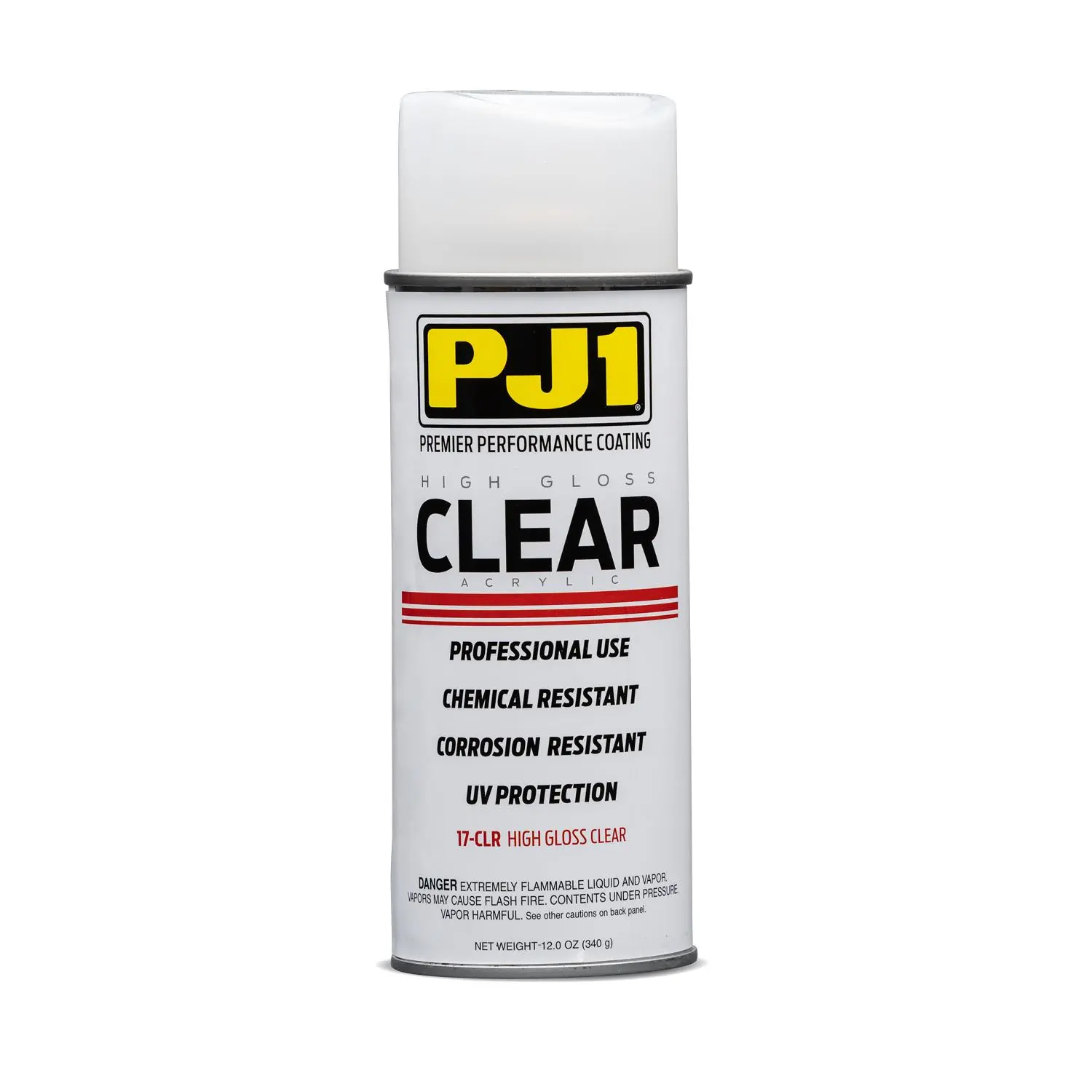 PJ1 17-CLR High Gloss Clear Acrylic 12oz, UV Protection, Chemical Resistant, Premier Performance Coating