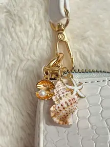 Ocean Style Exquisite Shell Star Patterned Necklace Decoration Keychain, With Fun Designs Of Simulated Mini Shells, Starfish, And Seashells, Can Be Paired With Small Accessories For Daily Exquisite Feel Of Bags|Bag Pendant、Bag Charm Pendants、Keychain.