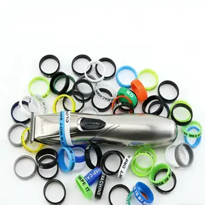 8pcs Haircut Tools Anti-Slip Silicone Rings, Professional Barber Supplies, Heatless Styling Accessories, Formaldehyde-Free, Single Item Pack