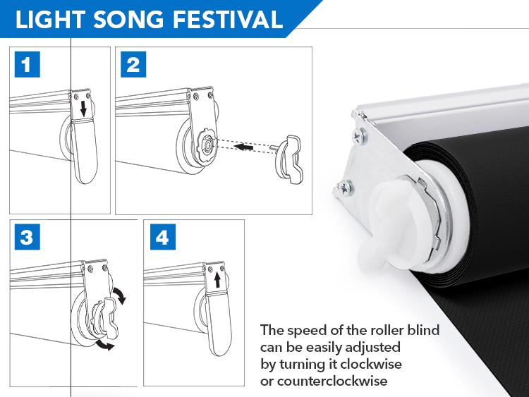 Deconovo 100% Blackout Roller Shades, Window Shades for Indoor Windows, Waterproof, Easy Install