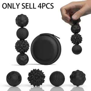 4pcs Sensory Magnetic Balls With Storage Box, Textured Surface Design, Silent And Portable, Fun Desk Gadget, Fidget Gadget, Ideal Stress Relief Toy For Adults, Perfect For Daily Relaxation, Office Leisure And Home Entertainment Accessory