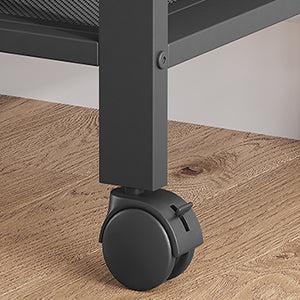 【GARVEE】Laundry Sorter with 3 Sections, Hanging Rack, Rolling Cart on Wheels, Pull-Out Removable Basket, and Shelf in Rustic Brown and Black - Organized Laundry Solution