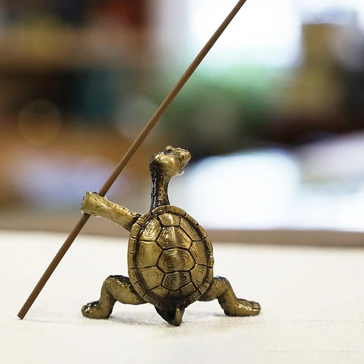 Ramadan Kung Fu Turtle Shaped Incense Stick Holder, 1 Count Incense Burner Holder, Censer Tray Incense Stand for Aromatherapy Yoga Meditation Home Off