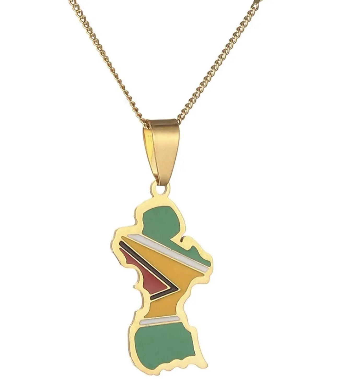 Guyana flag pendant Guyana flag pendant