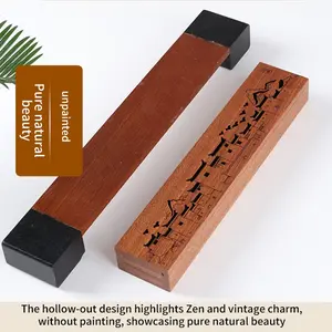 Jiangnan Style Wide Eucalyptus Wood Incense Box, Indoor Aroma Wooden Sandalwood Burner, Agarwood Line Incense Heart Incense Box