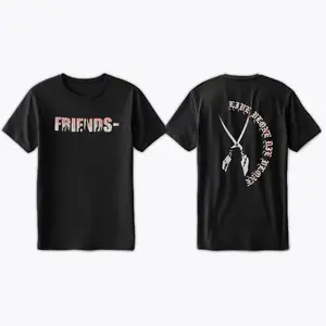 Vlone FRIENDS Slit Tee, Going Out Outfit Graphic Hoodie - Womenswear - Menswear - Lady Fall Tops Clothes - Unisex Hoodie - Women Clothing - Free Shipping