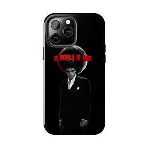Tony Montana Phone Case, Scar Face Tough Phone Case, The World Is Your Movie, Gift For Fans,Themed Phone Case Premium Matte Texture, Protection, Shockproof, Anti-Drop, Anti-Fingerprint For IPhone 17-12, Pro Max, Pro Plus, and Samsung S25-22 Protection Saf