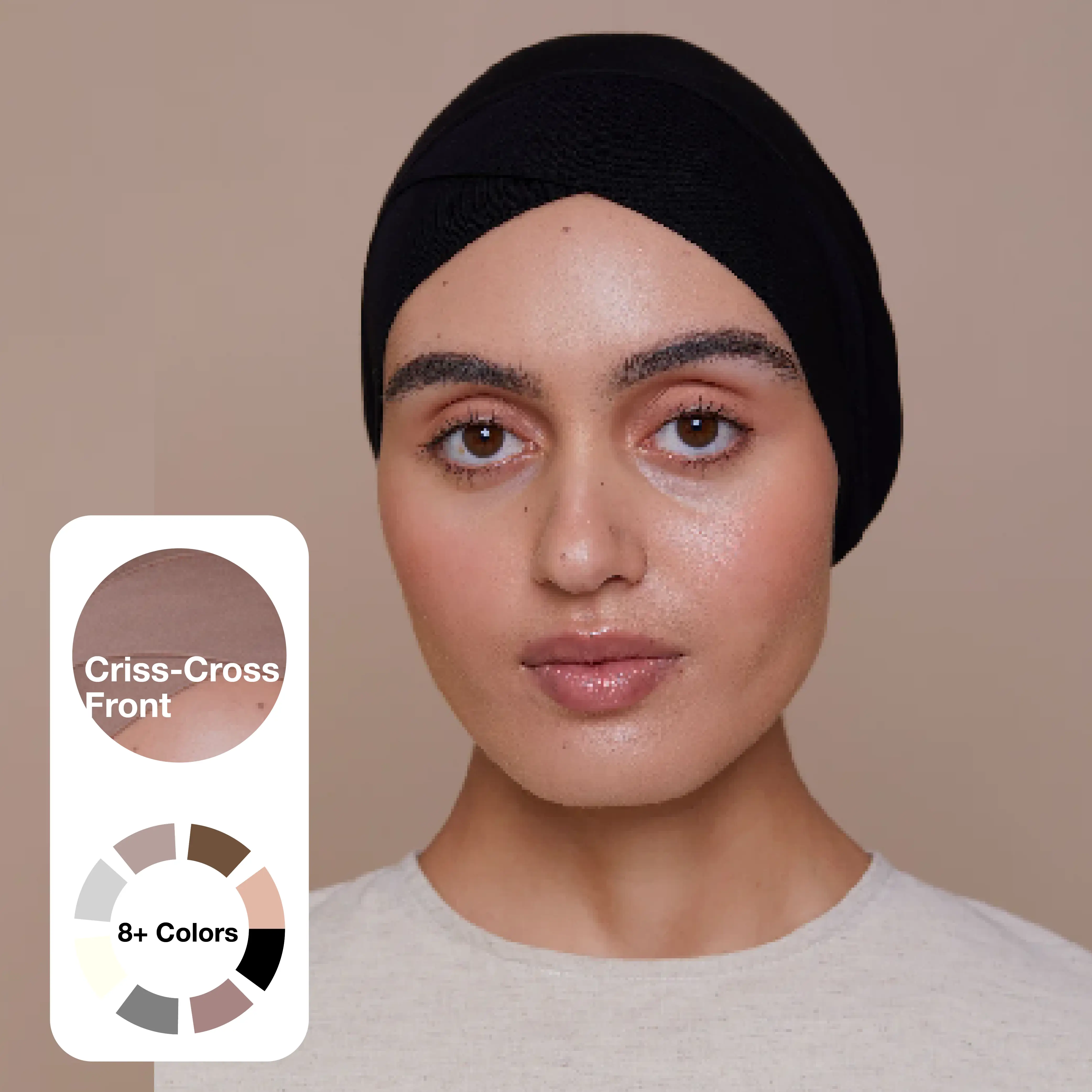 Voile Chic Criss-Cross Tie-Back Underscarf (Bamboo) – Elegant, Secure & Breathable