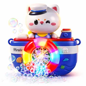 LED Bubble Machine Toy for Kids, Rechargeable Automatic Bubble Maker with Music, Colorful Light Bubble Blower Toy for Outdoor Summer Party