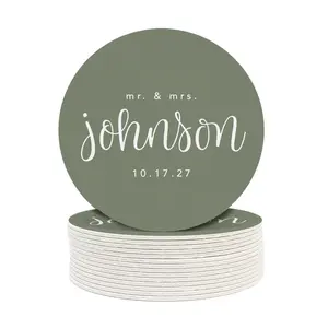 Last Name Wedding Coasters