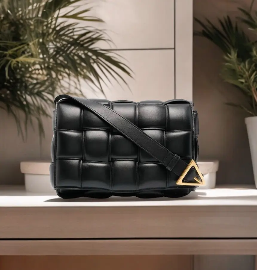 Pre-owned Bottega Veneta Leather Crossbody Bags Small Padded Cassette Intrecciato Crossbody Bag
