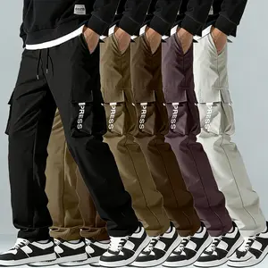 Men’s fashion long pants, 5-pack, regular fit, practical pockets, elastic drawstring waist, durable fabric, skin-friendly material, stylish and versatile, suitable for everyday casual wear, outdoor sports/hiking, travel, and work.