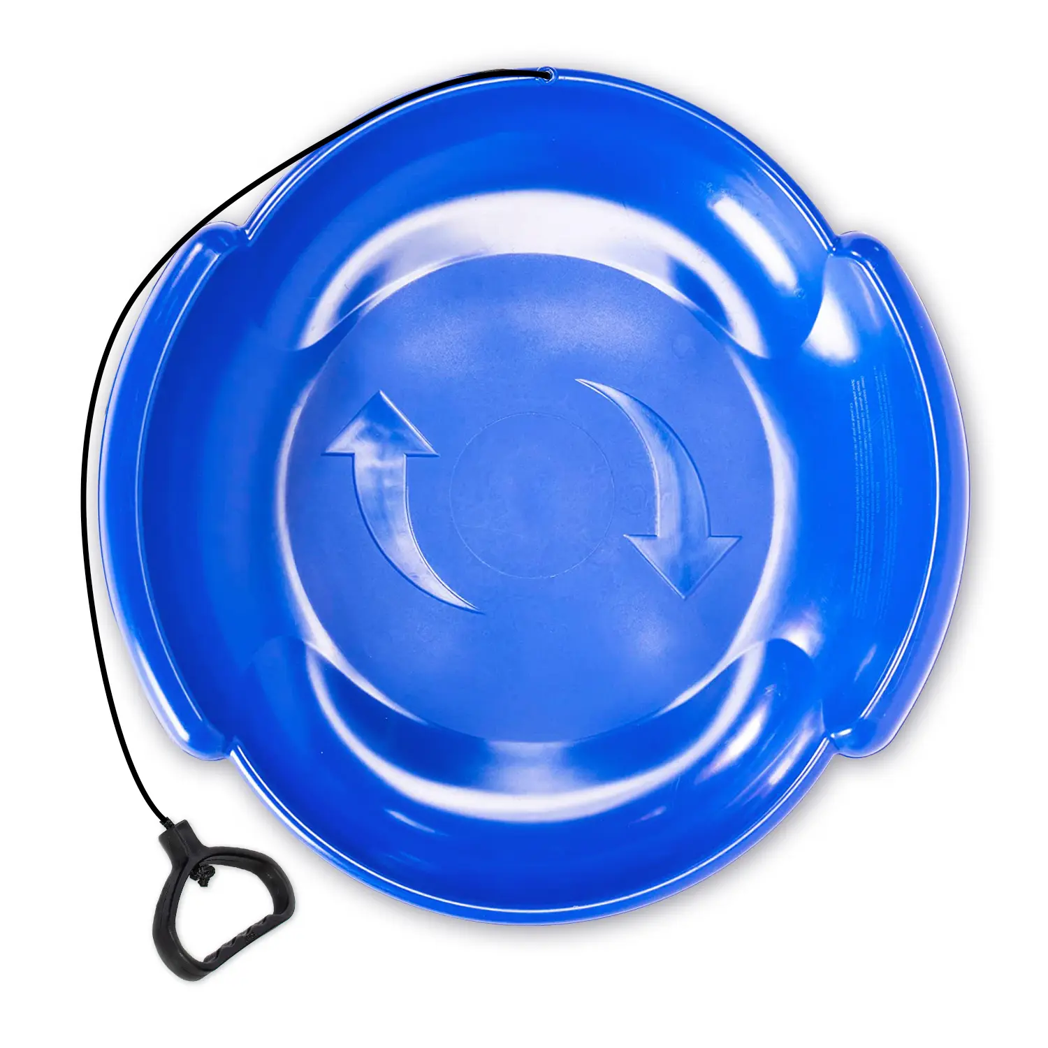 Exceptional Concepts Round Snow Saucer Sleds - Premium Canadian Resin Plastic Saucer Sled for Kids & Adults with Pull Cord & Handles (6 Years & Up)