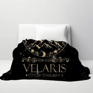Velaris Blanket, The Night Court, A Court Of Thorns and Roses Gifts, City Of Starlight Plush Throw, Bookish Gifts For Her